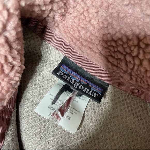 Patagonia zip front mauve Sherpa jacket size medium women’s - Picture 4 of 4